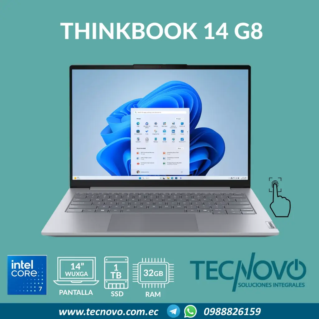 Laptop LENOVO Thinkbook 14 G8 IRL Intel Core 7 240H 32GB DDR5 1TB-SSD 14" WUXGA