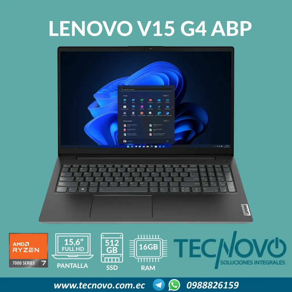 Laptop LENOVO V15 G4 ABP Ryzen 7-7730U 16GB 512GB SSD 15.6" FHD