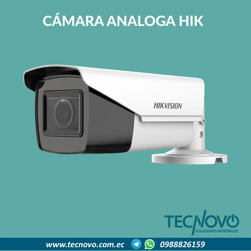 Cámara HIKVISION análoga tipo bala 5MP exteriores Motorizada varifocal