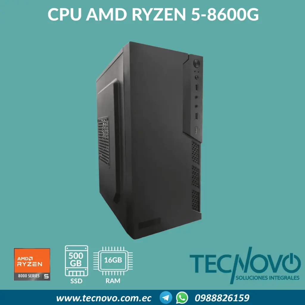 COMPUTADOR SPEEDMIND AMD Ryzen 5-8500G 16GB-RAM 500GB-SSD FREEDOS