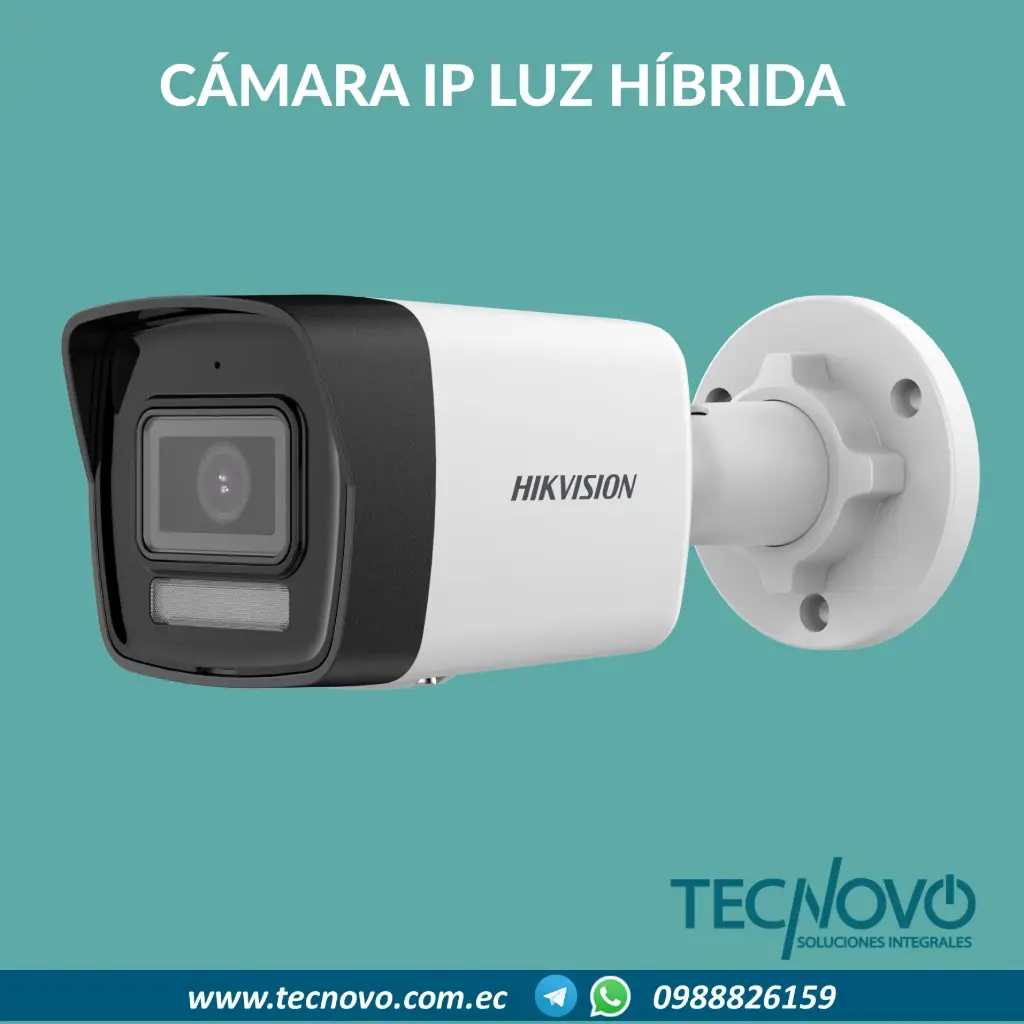 Cámara HIKVISION Tubo IP 2MP Luz híbrida DS-2CD1023G2-LIU(F)