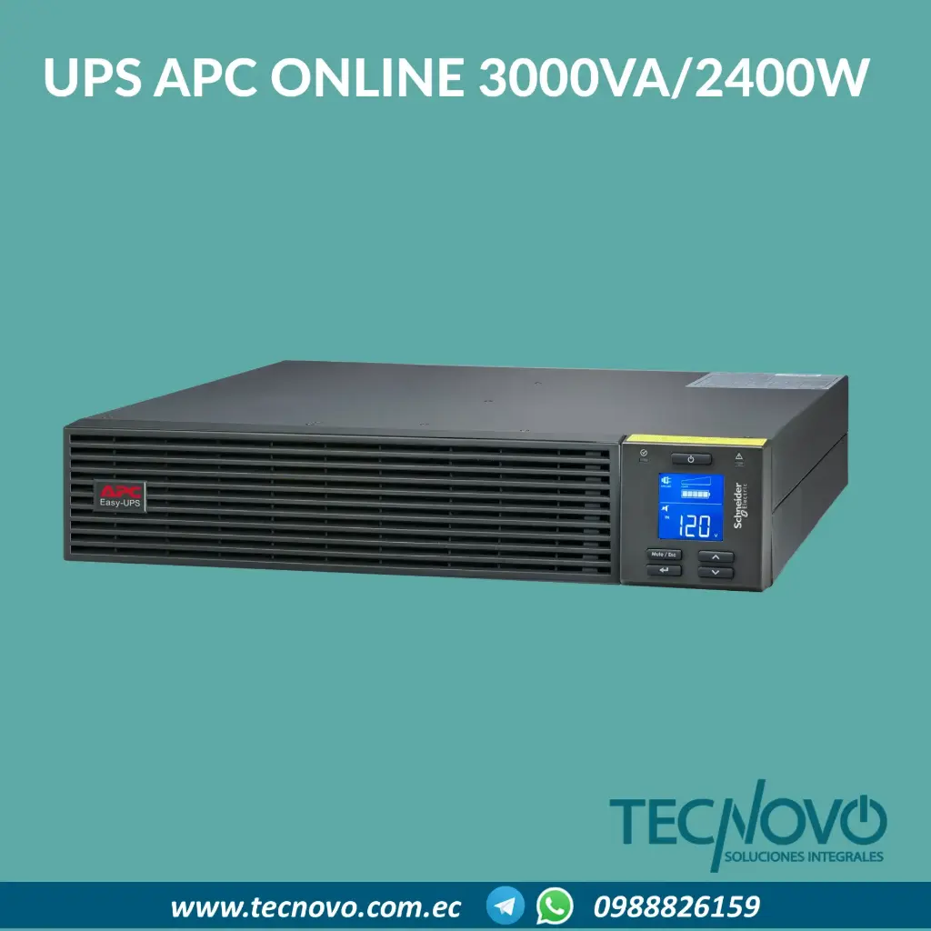 UPS APC OnLine SRV3KRA 3000VA - 2400W Pantalla