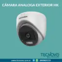 Cámara HIKVISION análoga tipo domo exteriores 2MP Luz Hibrida con audio 