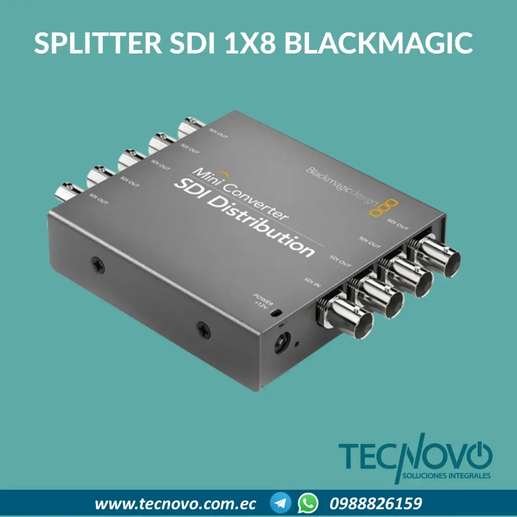 Distribuidor Splitter SDI 1x8 Mini Convertidor Blackmagic | TECNOVO ...