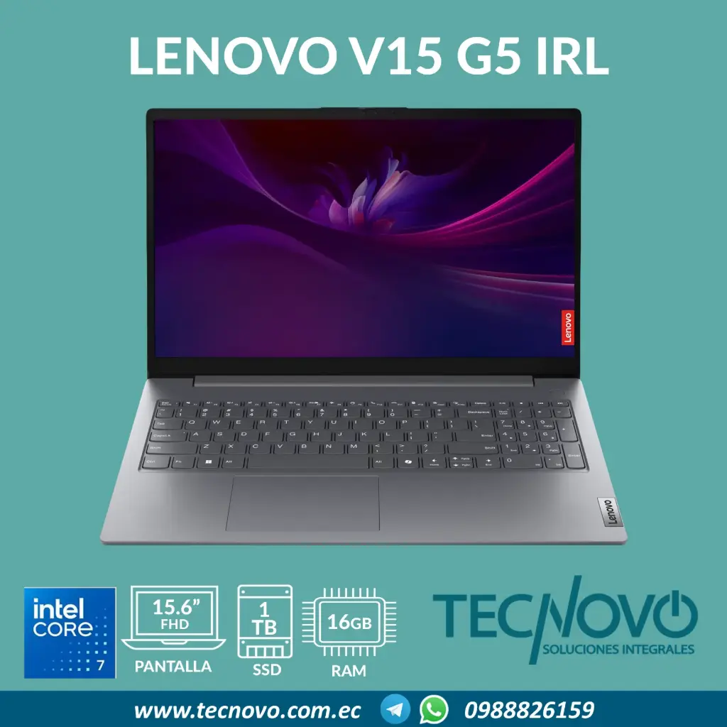 Laptop LENOVO V15 G5 IRL Intel Core 7 240H 16GB DDR5 1TB SSD 15.6" FHD