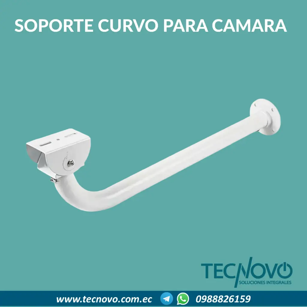 Soporte curvo para cámaras de seguridad