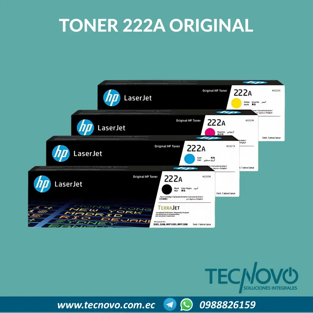 Toner HP 222A para Impresora LaserJet Pro 3201-3204, 3288, 3303, 3388