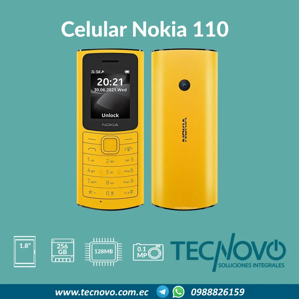 Celular Nokia 110 4G (con cámara)