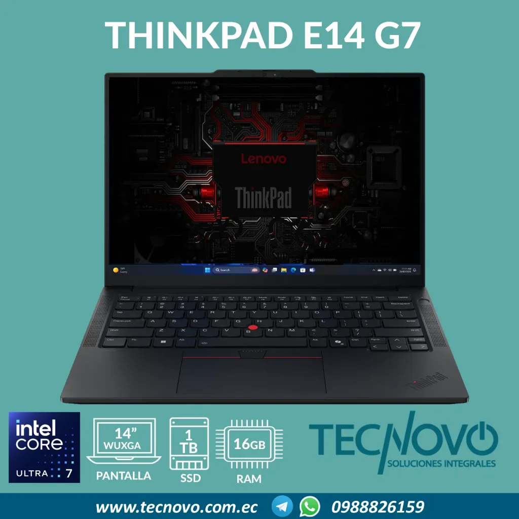 Laptop LENOVO ThinkPad E14 Gen7 Intel Core Ultra 7-255H 16GB 1TB-SSD 14" FHD