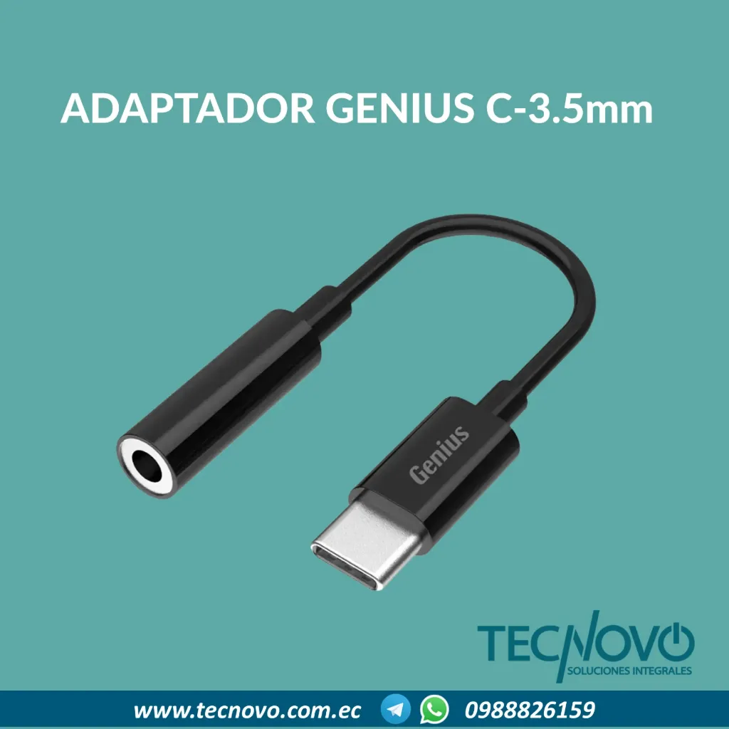 Adaptador Audio GENIUS ACC-C100 TIPO C - 3.5mm