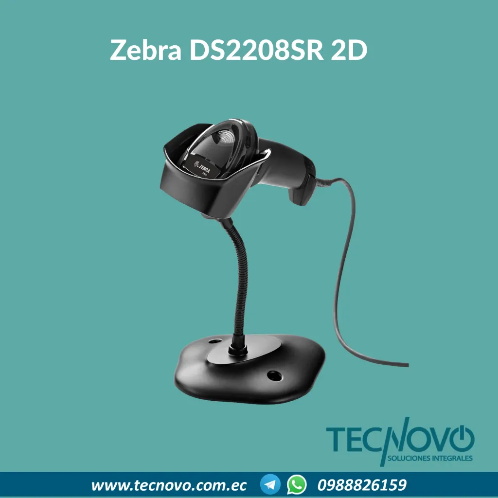 Lector de códigos Zebra DS2208SR 2D USB / STAND