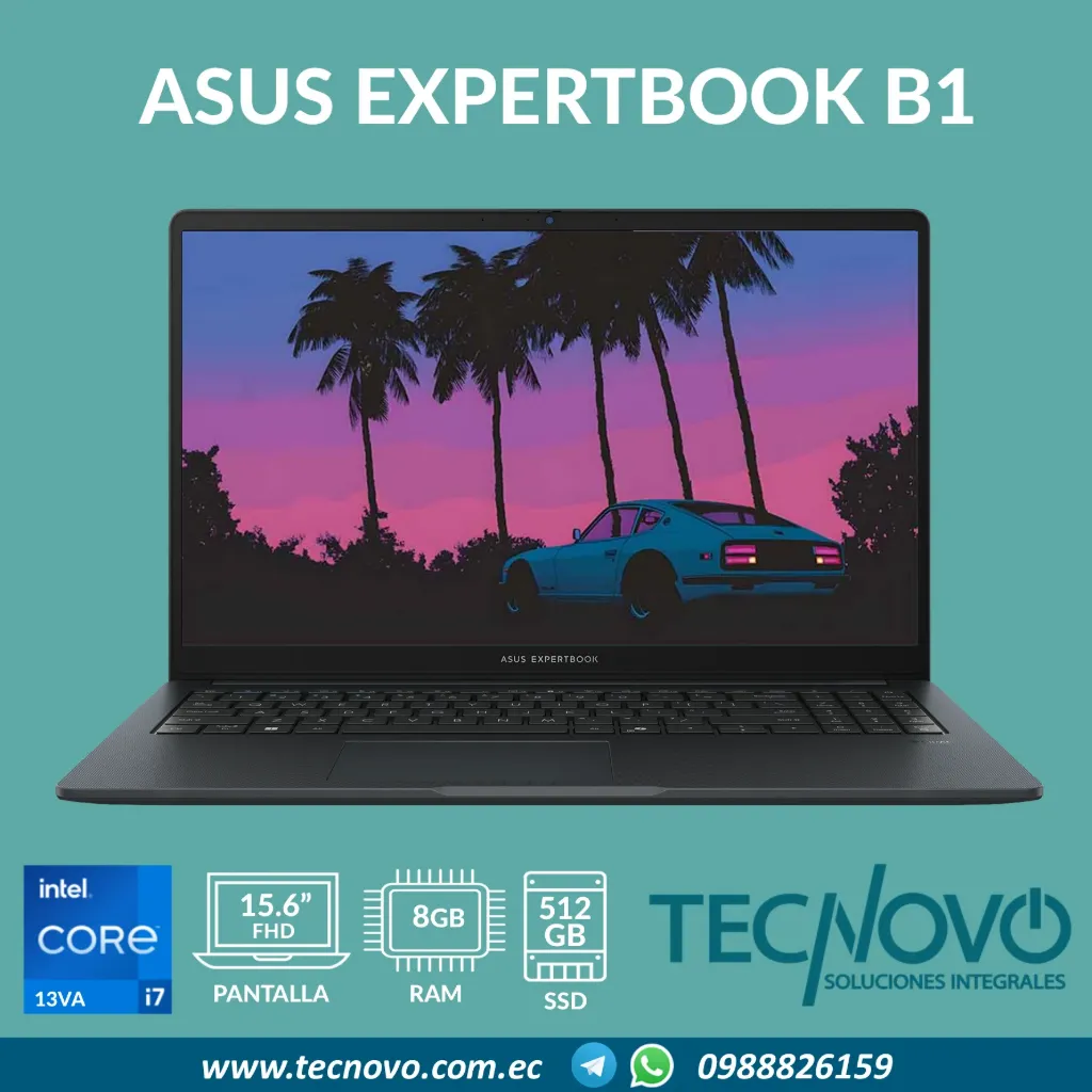Laptop ASUS ExpertBook B1 Intel Core I7-13620H 8GB 512GB SSD 15.6" FHD