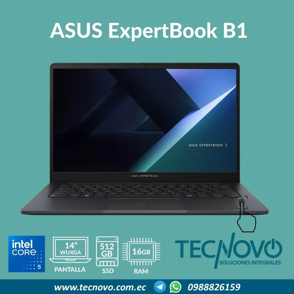Laptop ASUS ExpertBook B1 Intel Core 5 210H 16GB 512GB SSD 14" FHD