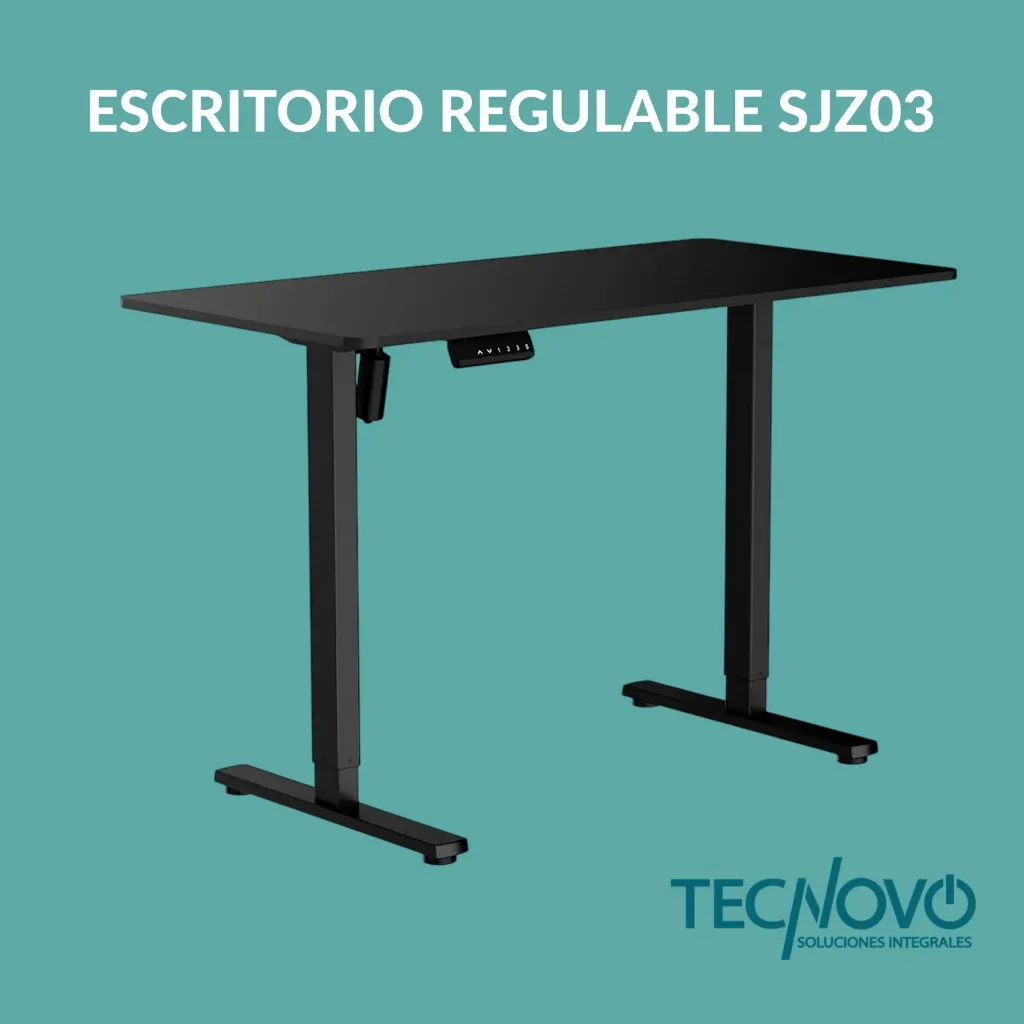 Escritorio Eléctrico Ajustable SJZ03 22R B1 Negro 120x60 cm