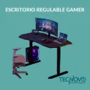 Escritorio de pie Eléctrico Regulable Gamer SJZ01-22R-DJ01 140x70 cm Fibra de Carbono