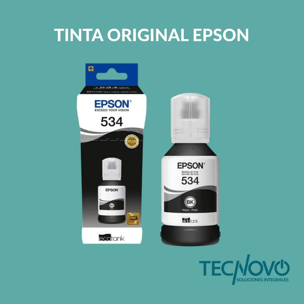 Tinta EPSON Original T534 para Epson M1000, M1120, M1180, M2120, M2140, M2170, M3170, M3180