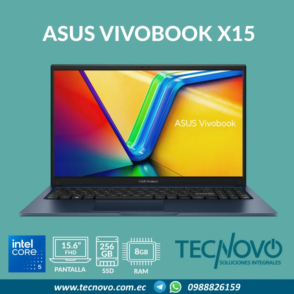 Laptop ASUS VivoBook X1504VA Intel Core 5-120U 8GB 256GB SSD 15.6" FHD