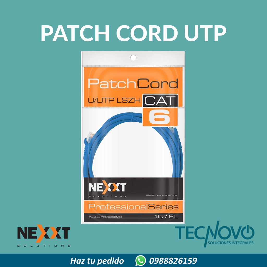 Patch cord NEXXT CAT6 1FT