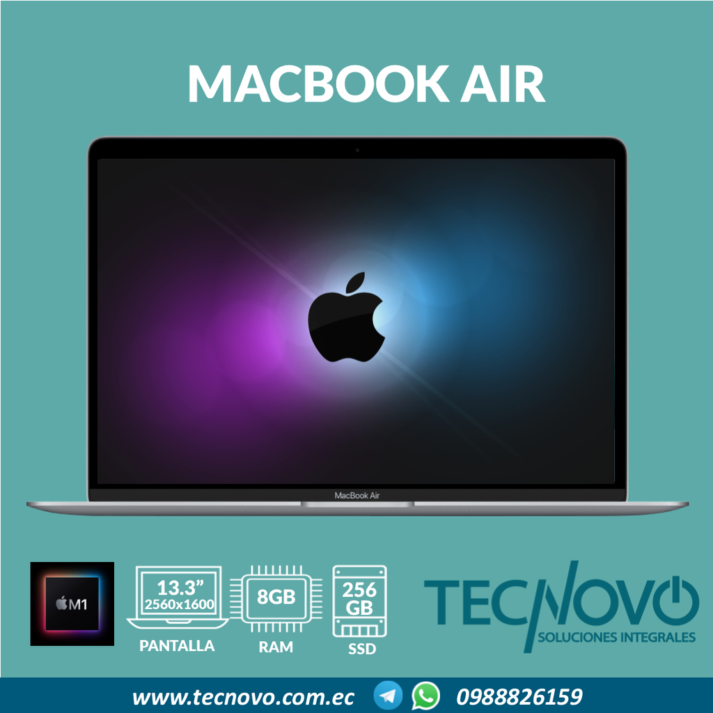 Laptop APPLE MacBook Air M1 CHIP 8-core 7-core GPU 8GB 256GB