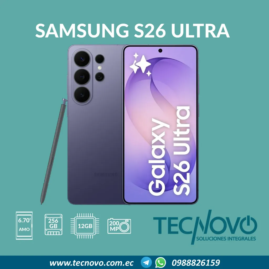 [Precio Tarjeta $1.475,00 (6 pagos de $257 / 12 pagos de $133)] Celular Samsung S26 ULTRA 16GB 5G (256 GB)