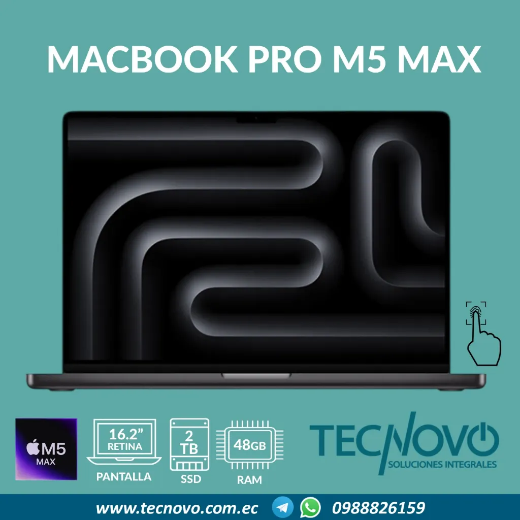 Laptop APPLE MacBook Pro M5 MAX 18-core Chip 40-core GPU 48GB 2TB 16.2" Retina