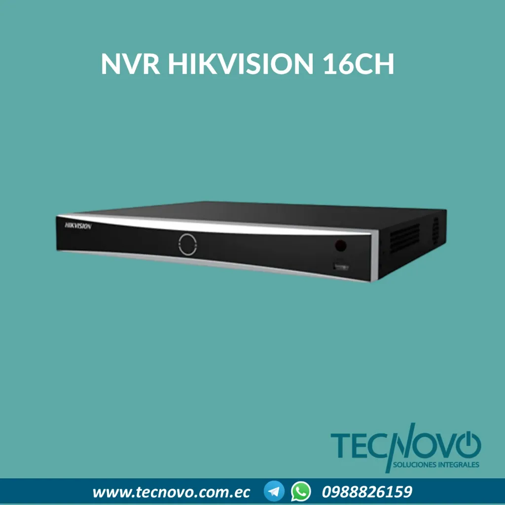 Grabador NVR HIKVISION AcuSeek 16 Canales 4K 2HDD DeepinMind DS-7616NXI-K2/VPRO