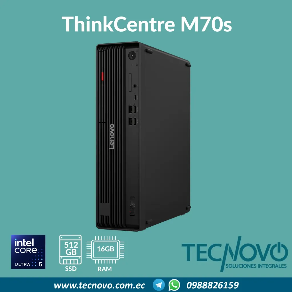 Computador LENOVO ThinkCentre M70s G6 SFF Intel Core Ultra 5 255 IA 16GB 512GB W11