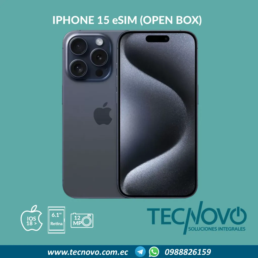 Celular Apple Iphone 15 eSIM (OPEN BOX)