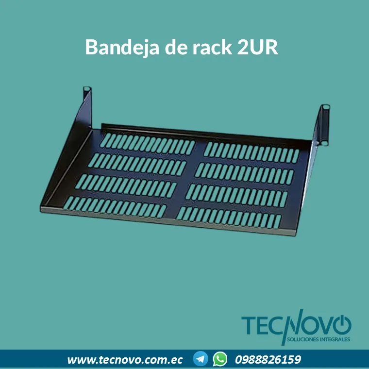 Bandeja de rack 2UR FIXXNET ventilada - 12" profundidad
