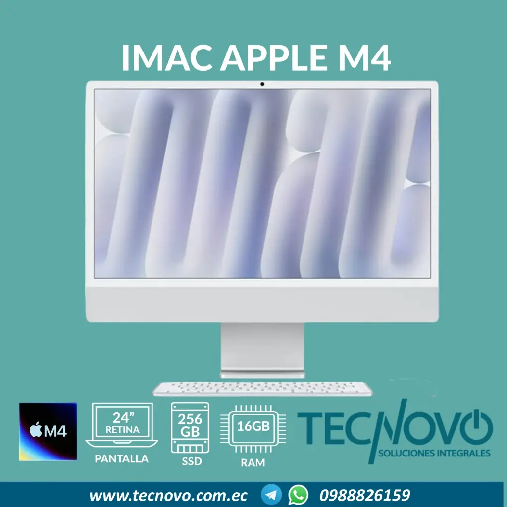 Computador AIO APPLE IMAC M4 8-Core GPU 16GB 256GB SSD 24" 4.5K (Azul)