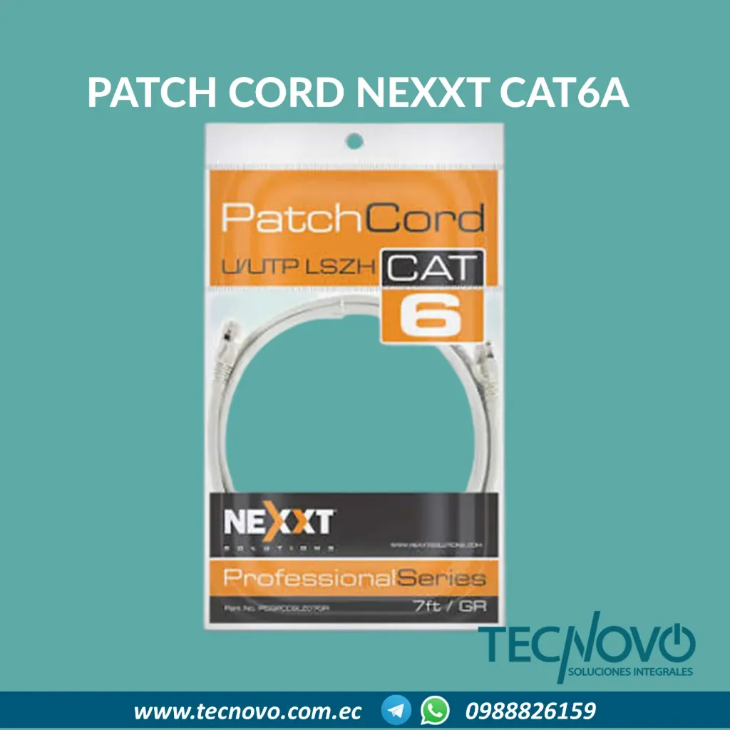 Patch Cord NEXXT CAT6A 7FT PCGPCC6LZ07GR