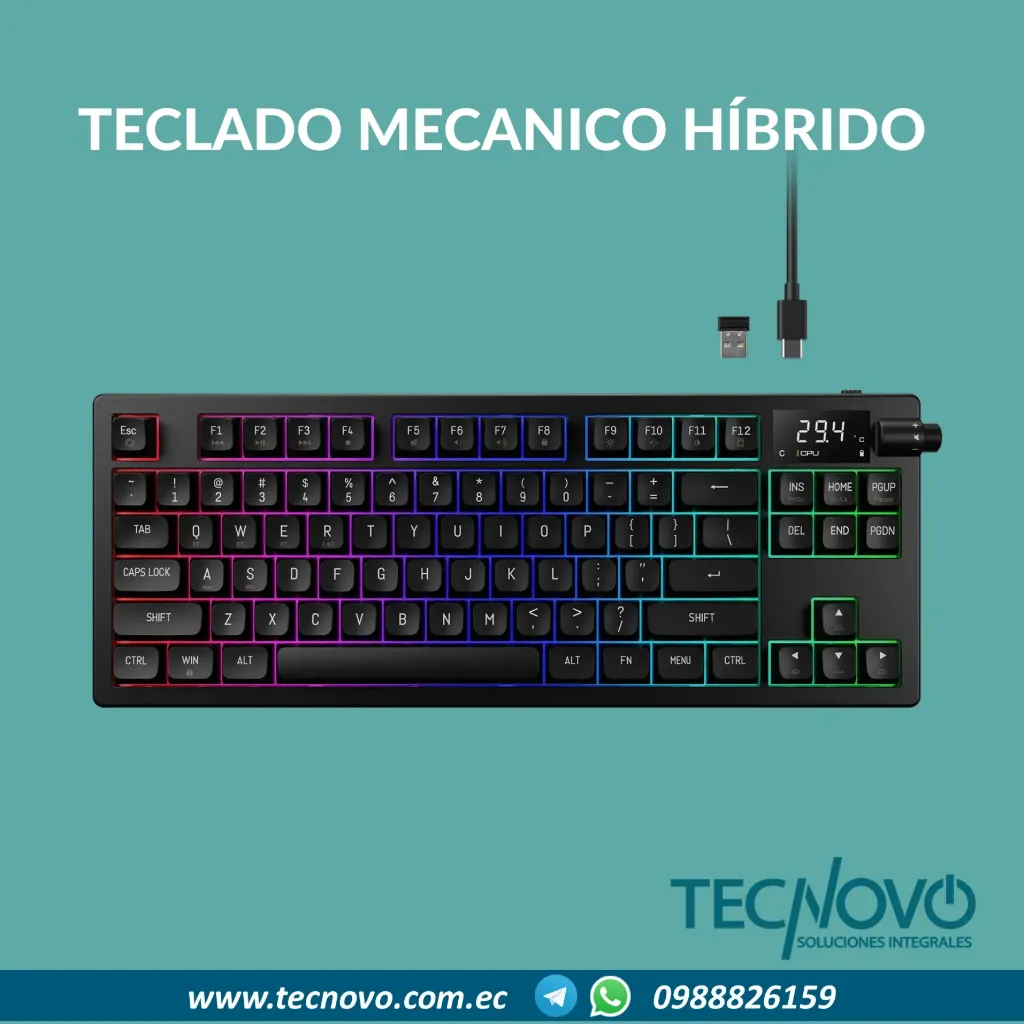 Teclado Gambia Hermes M7 Hybrid RGB Mecanico