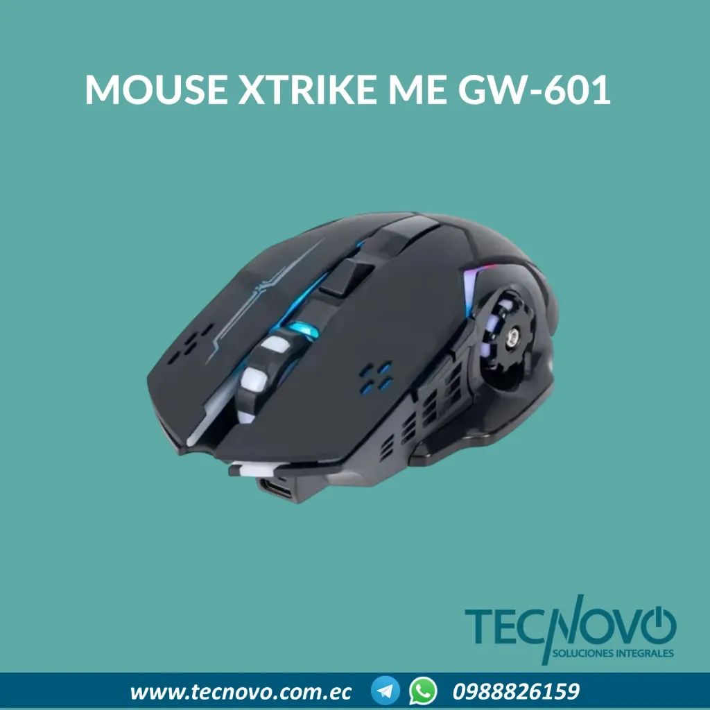 Mouse Gamer Xtrike Me GW-601 Inalambrico 2.4G RGB Recargable
