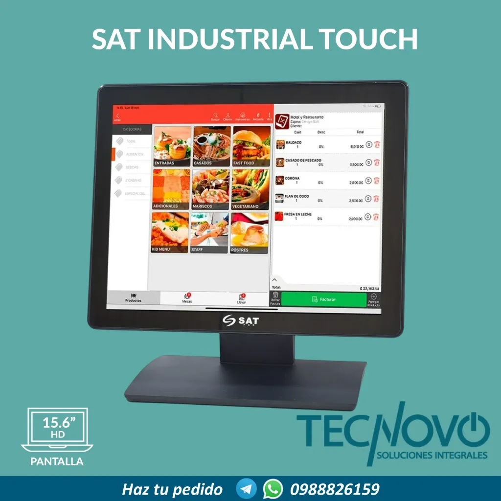 Monitor SAT Touch industrial 15" 1054FPH