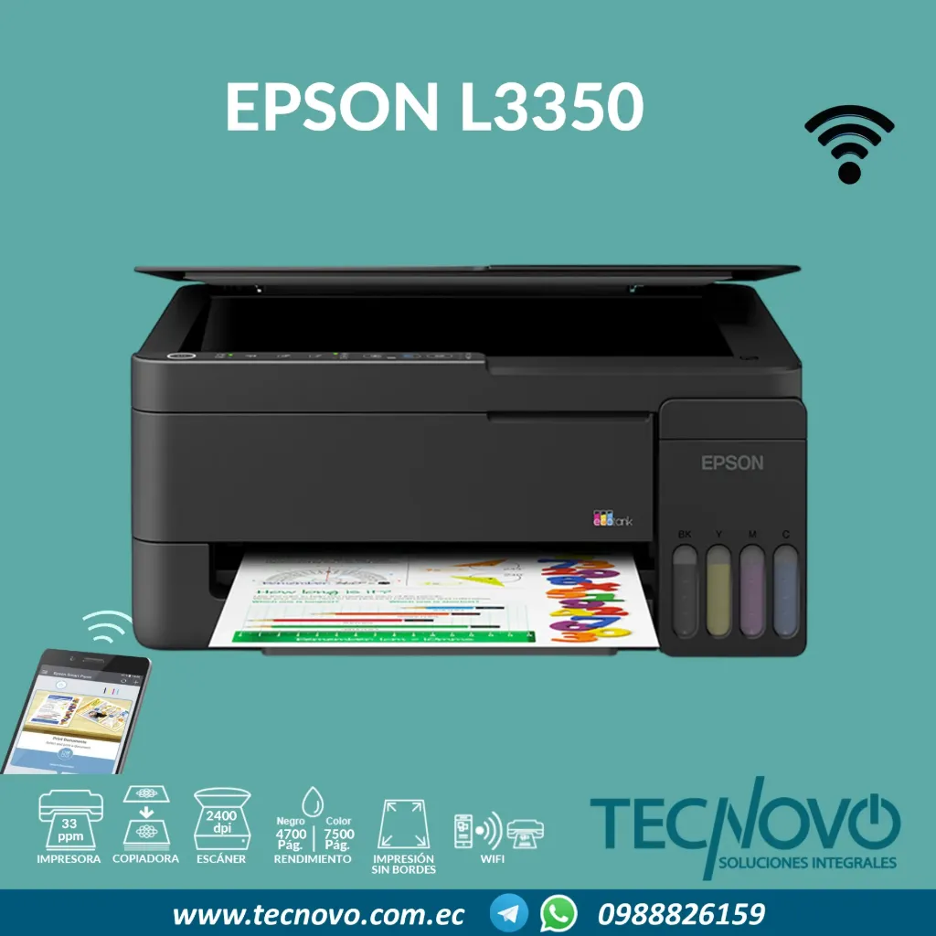 Impresora EPSON L3350 Multifunción Color WIFI A4