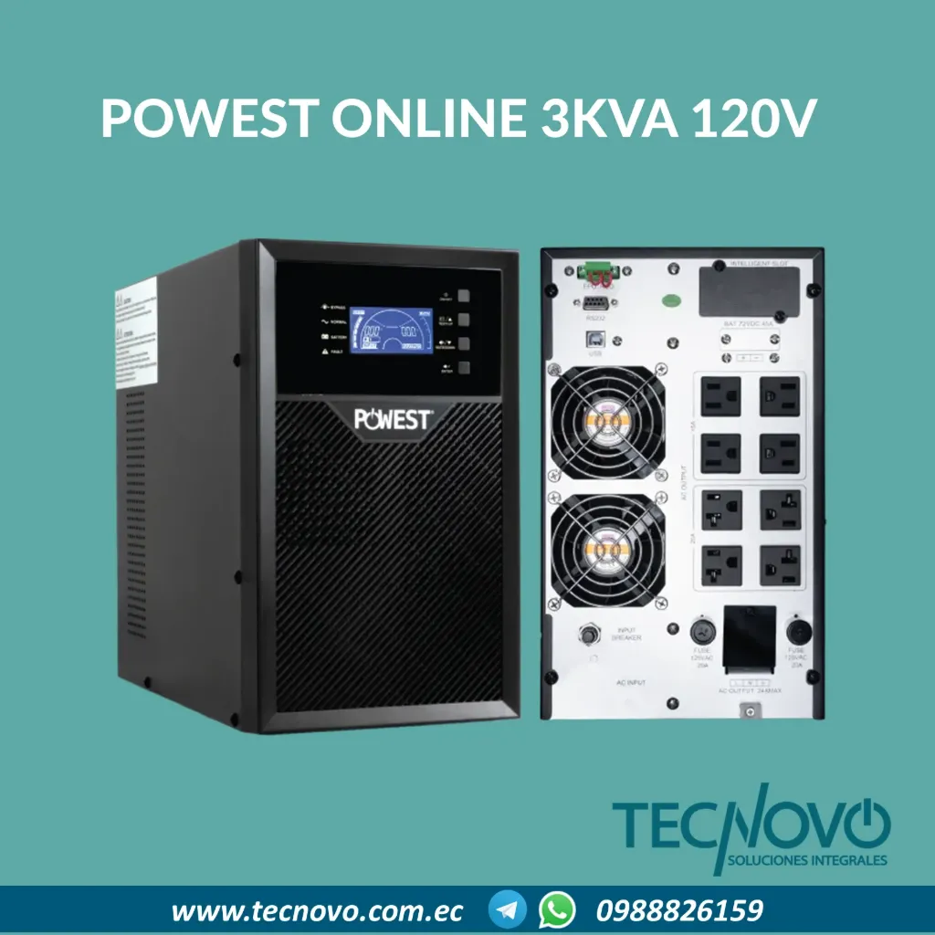 UPS POWEST ONLINE 3KVA 2700W 120v MONOFÁSICA