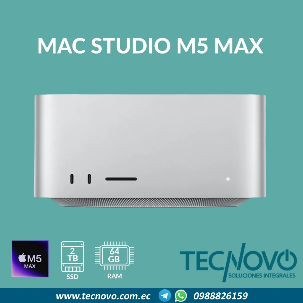 Computador Apple Mac Studio M5 MAX 18-core Chip 40-core GPU 64GB 2TB SSD