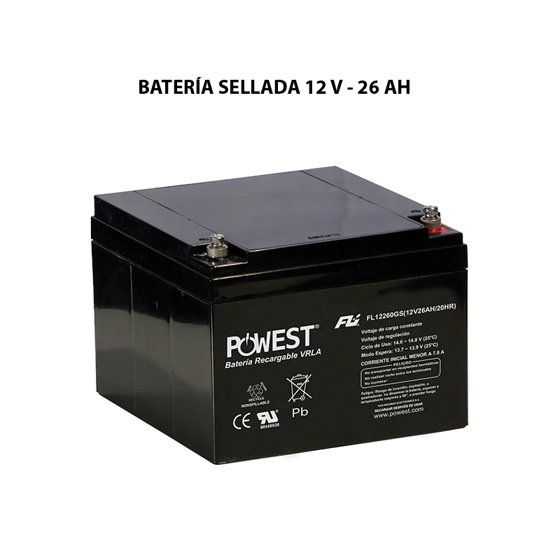 Batería FL12260GS 12V 26Ah POWEST