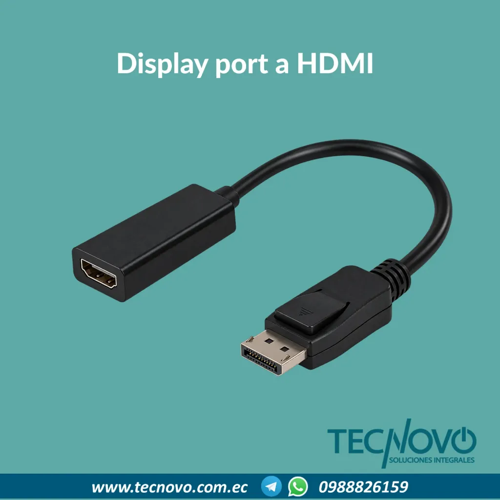 Adaptador Display port a HDMI 15cm 4K