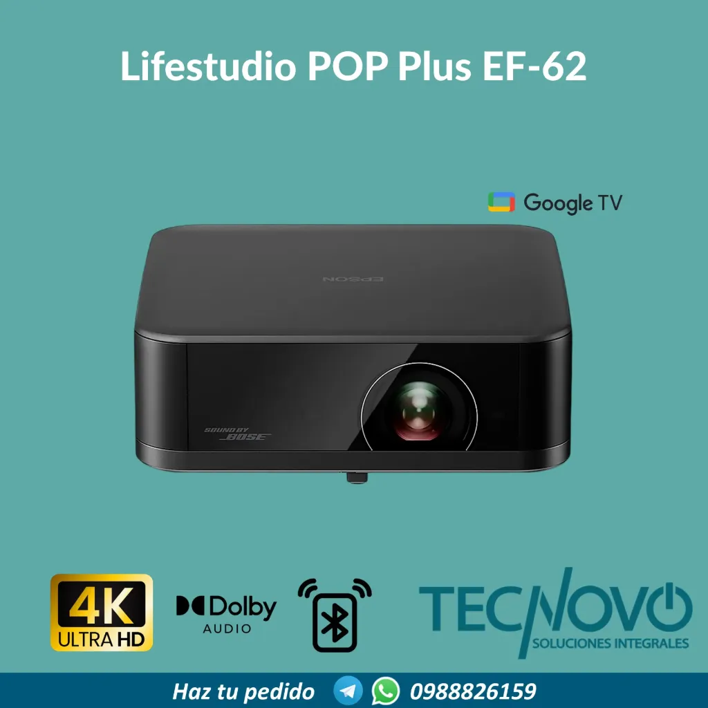 PROYECTOR EPSON Smart Portatil Lifestudio POP Plus EF-62 4K PRO UHD