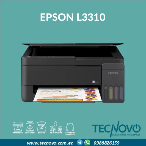 Impresora EPSON L3310 Multifunción Color A4 USB