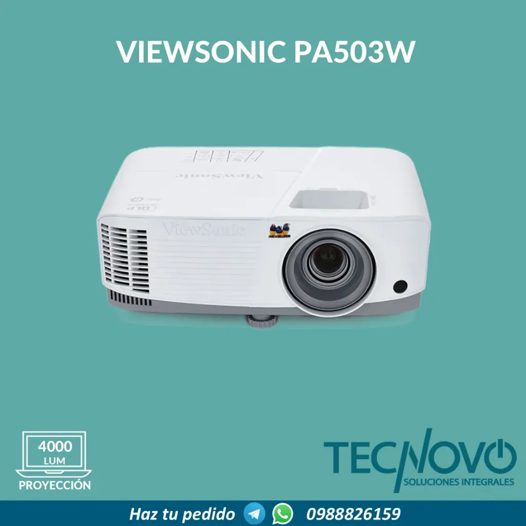 Proyector VIEWSONIC PA503W DLP 4,000 Lumenes WXGA