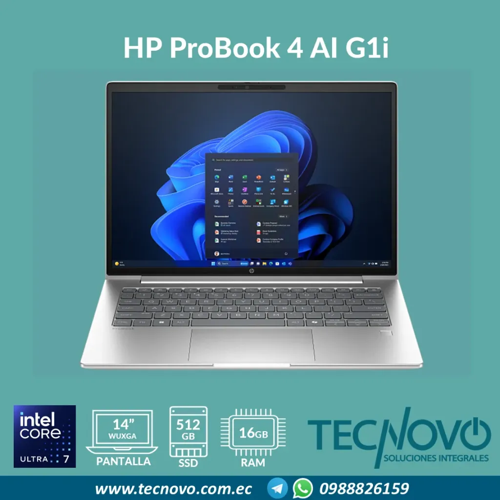 Laptop HP ProBook 4 AI G1i Ultra 7 255U 16GB 512GB-SSD 14" FHD