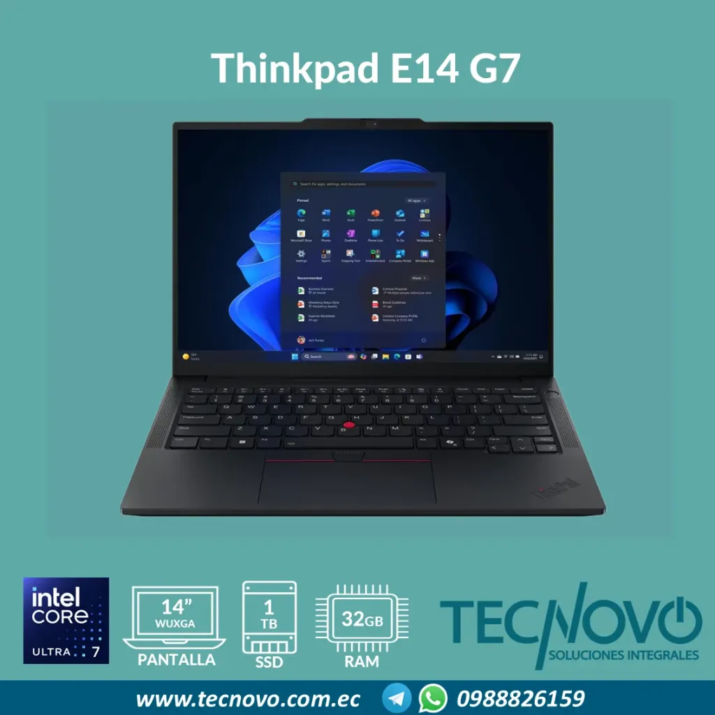 Laptop LENOVO Thinkpad E14 G7 Ultra 7 255H 32GB 1TB 14" FHD WUXGA