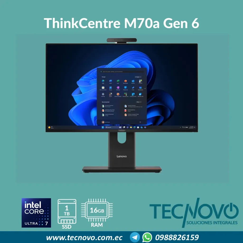 Computador LENOVO ThinkCentre M70a G6 Intel Core Ultra 7 265T vPro 16GB 1TB