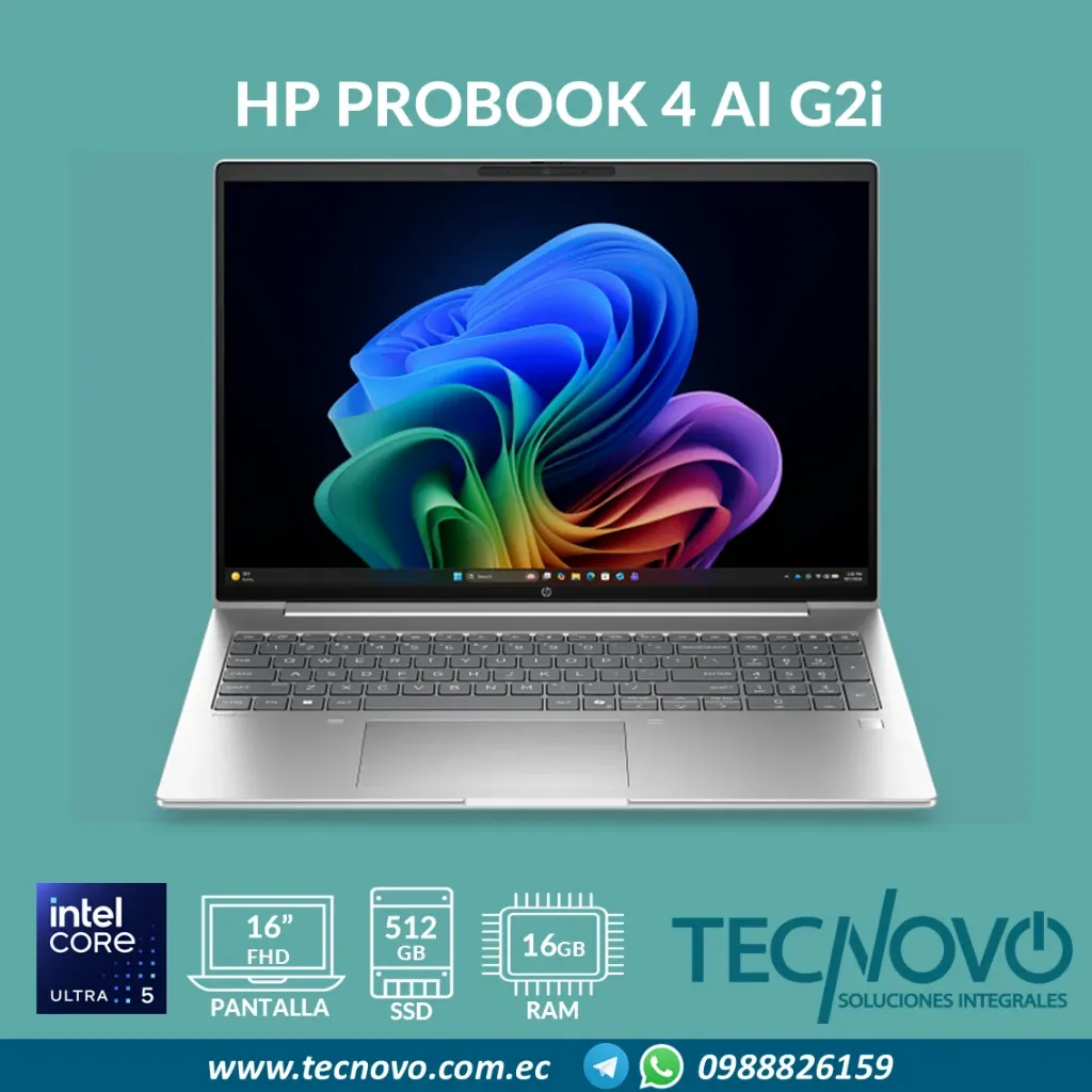 Laptop HP ProBook 4 AI G2i Intel Core Ultra 5 325 16B 512GB-SSD 16" WUXGA