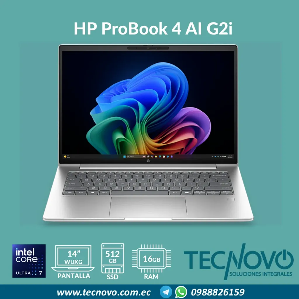 Laptop HP ProBook 4 AI G2i Intel Core Ultra 7 355 16B 512GB-SSD 14" WUXGA