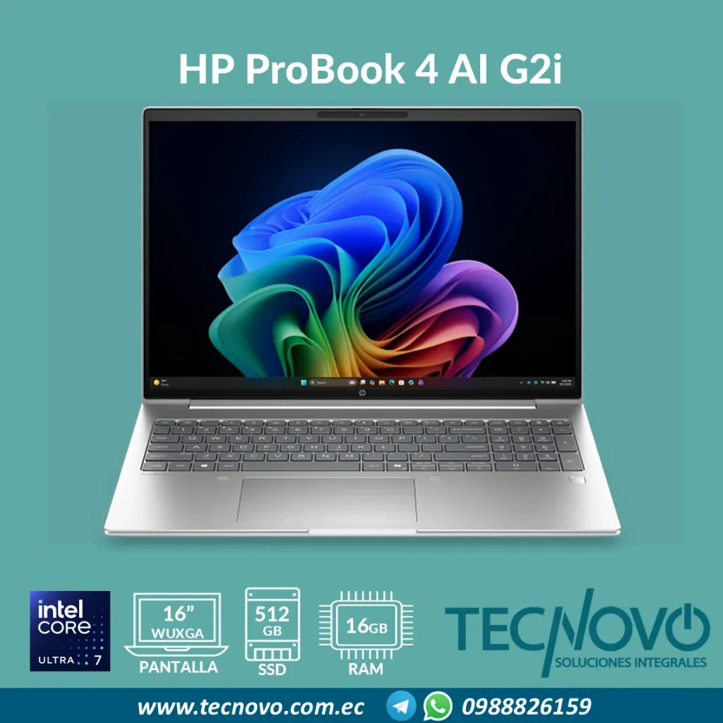 Laptop HP ProBook 4 AI G2i Intel Core Ultra 7 355 16B 512GB-SSD 16" WUXGA