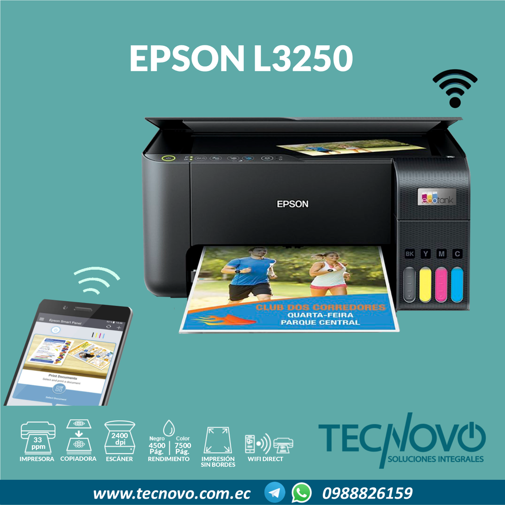 Impresora EPSON L3250 Multifunción Color WIFI A4