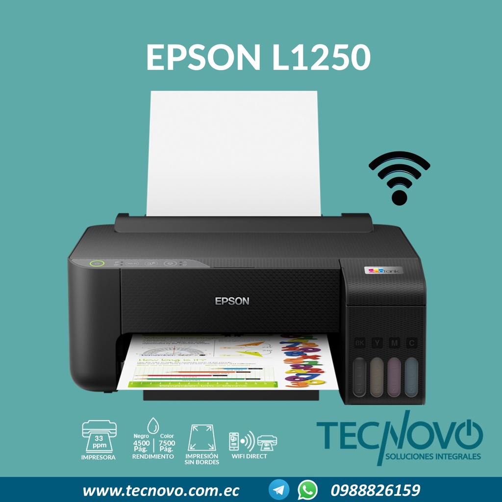 Impresora EPSON L1250 Color WIFI A4